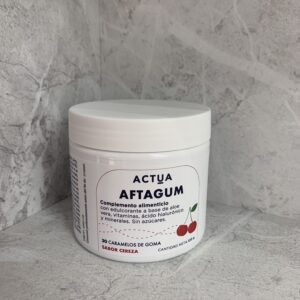 ACTUA AFTAGUM  30 CARAMELOS DE GOMA SABOR CEREZA