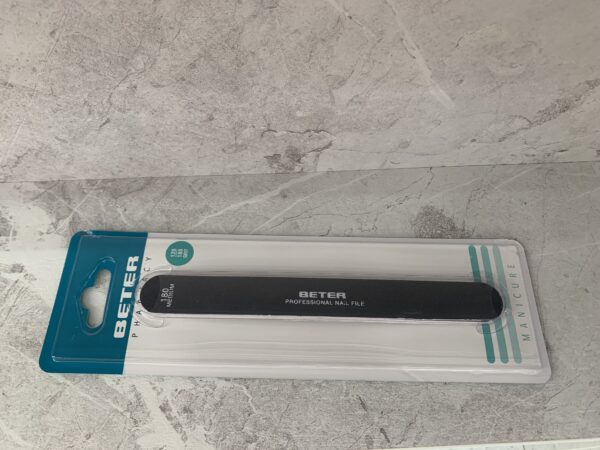 LIMA UÑAS BETER FIBRA VIDRIO LARGA NEGRA