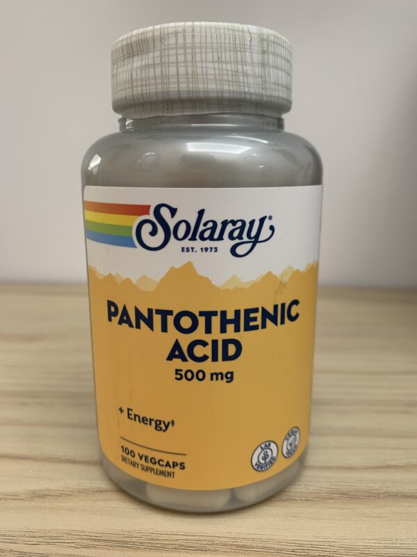 SOLARAY PANTOTHENIC ACID 500MG 100 CAPSULAS