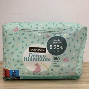 SUAVINEX TOALLITAS DERMO HIDRATANTES  3 ENVASES 60 TOALLITAS PACK