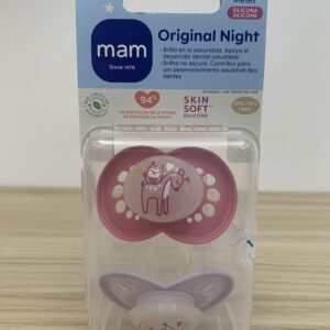 MAM CHUPETE ORIGINAL NIGHT SILICONA +16 M ROSA 2 UNI