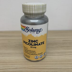 SOLARAY ZINC PICOLINATE 25 MG 60 VEGCAPS
