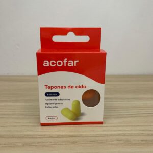 TAPONES OIDOS ESPUMA ACOFAR 6 UNIDADES